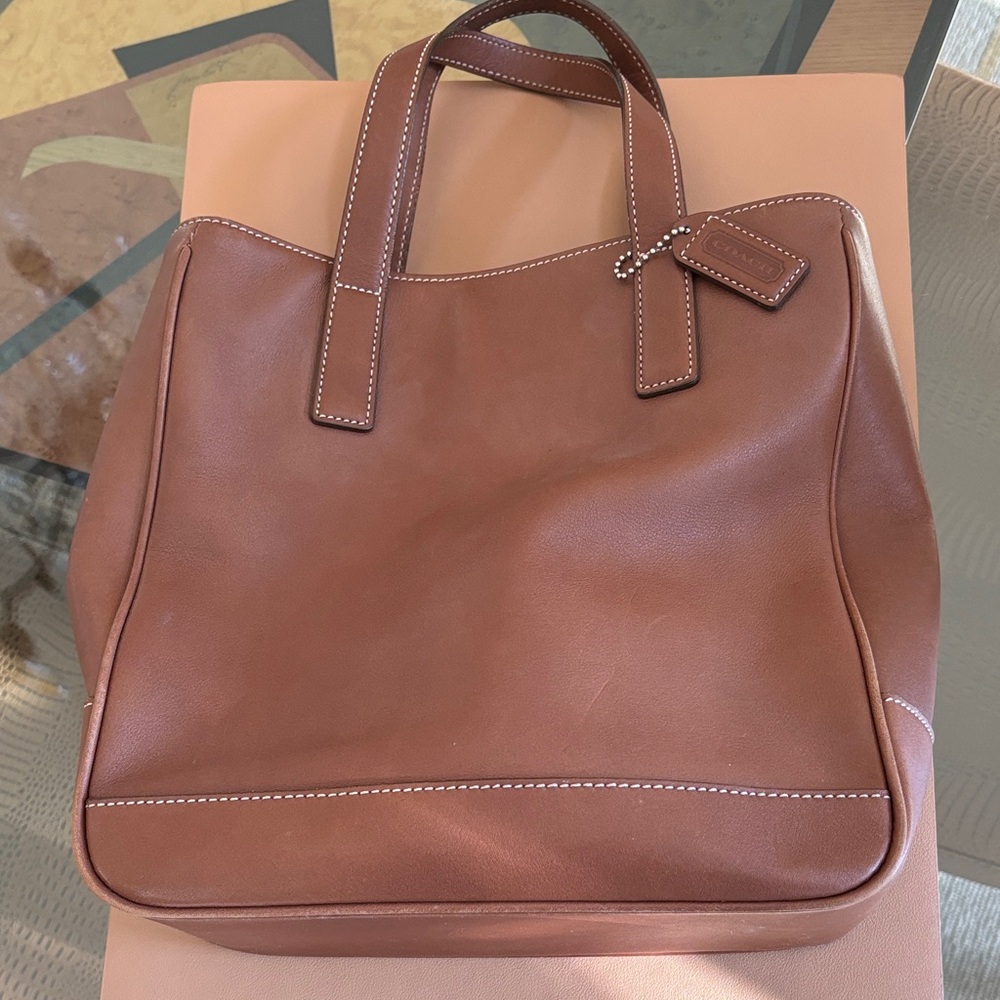Coach Brown Leather Tote Bag